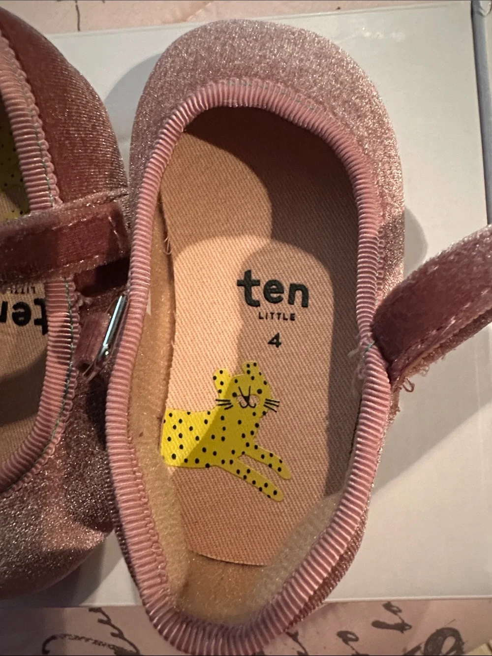 Ten Little Velvet Ballet Flats in Dusty Rose size 4(baby girl)